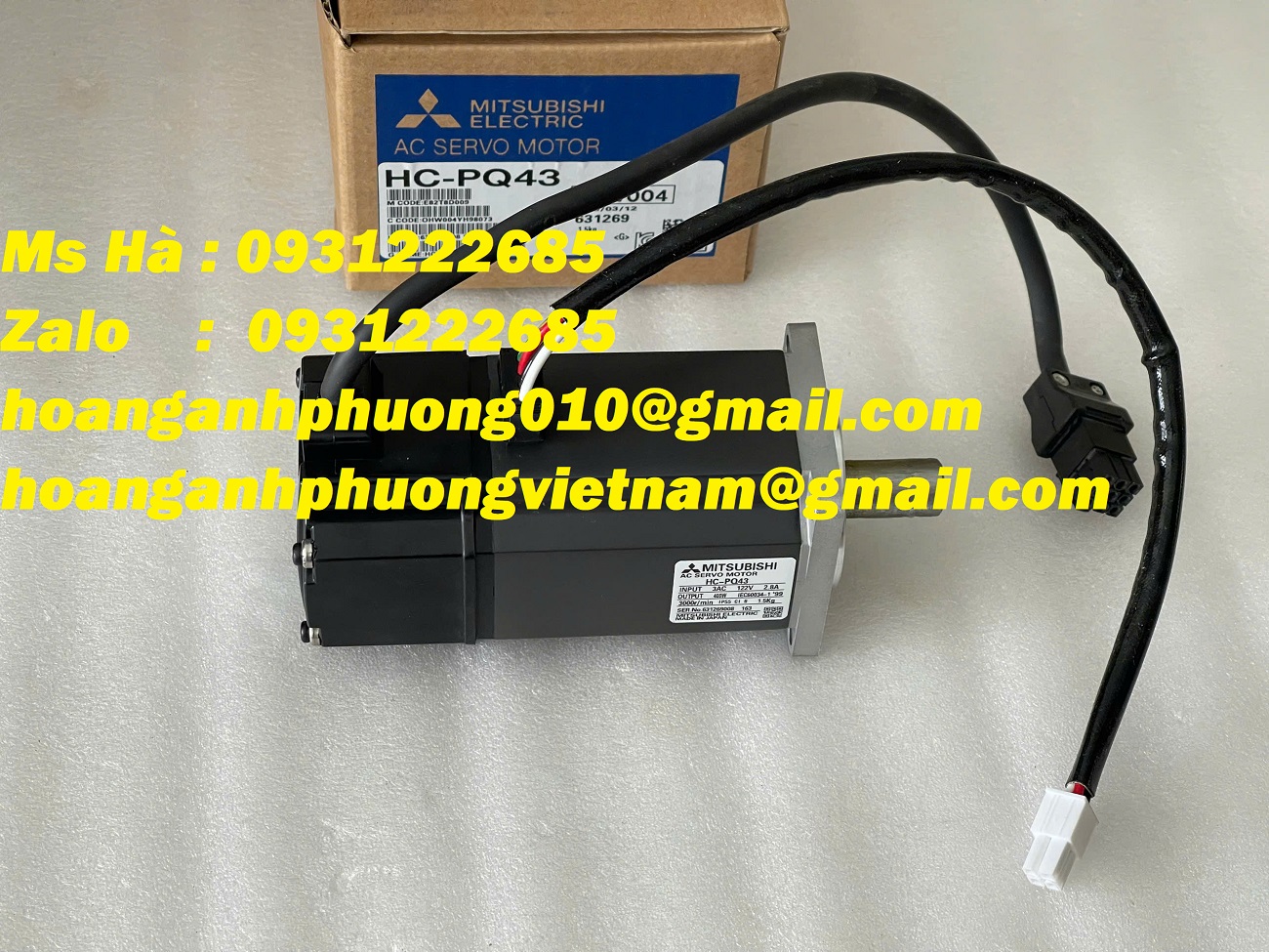 Cung cấp vật tư Điện tự động hóa - servo motor HC-PQ43 mitsubishi